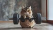 cat lifting on gym