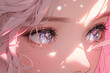 キラキラ輝く瞳のアニメの女の子「AI生成画像」