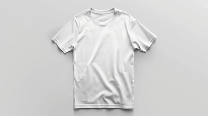 Wall Mural - A blank white t-shirt template, providing a clean canvas for design and customization