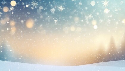 Wall Mural - blue christmas background falling snow flakes