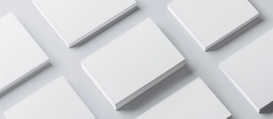 Poster - Mockup template for portrait-oriented blank business cards