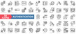 © Uniconlabs - Authentication icon collection set. Containing identity, verification, access, password, biometric, authorization, secure icon. Simple line vector illustration.