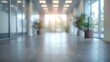 Blurred modern office interior, out of focus, can be use for presentation background, white theme 