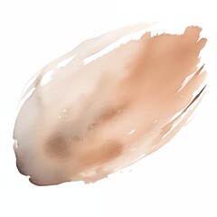 Wall Mural - Watercolor brown brush smear and stroke