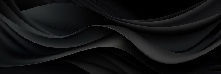 Sticker - Black background with waves,banner