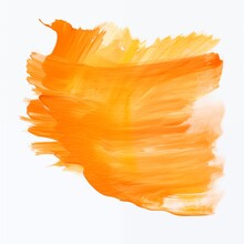 Bright Orange Paint Brush Stroke