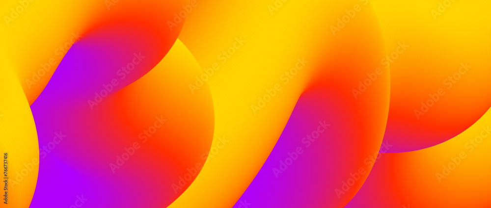 Abstract yellow orange purple fluid gradient background. Wavy curved ...