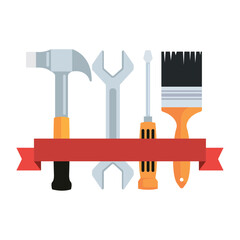 Wall Mural - labour day tools