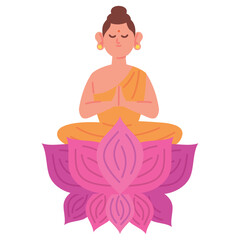 Sticker - waisak buddha in flower