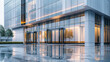 Sleek Lines and Glass Elegance: Modern Office Building Facade