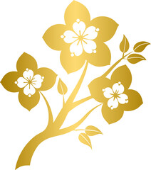 Wall Mural - Golden flower, golden Golden Cherry Blossom