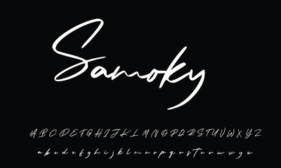 Wall Mural - signature Font Calligraphy Logotype Script Brush Font Type Font lettering handwritten