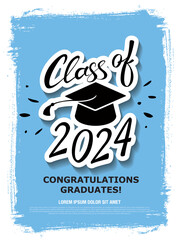 Wall Mural - congratulations graduates vector graphic design