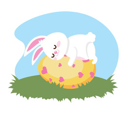 Wall Mural - easter bunny season isolated