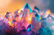 Abstract colourful crystals, Magic background