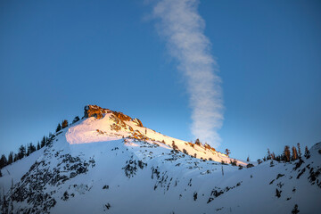 Sticker - snow covered mountains