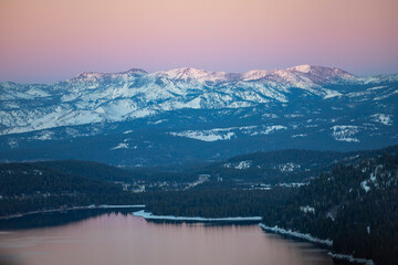 Canvas Print - lake and mountains