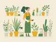 Gardening and Garden Tools - Vector Illustration for Horticulture Enthusiasts