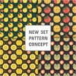 Orange seamless pattern, seamless set of patterns