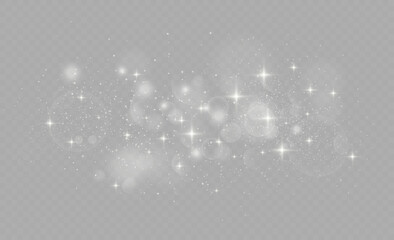 Wall Mural - glow effect. vector illustration. flash of dust. white sparkles and shine special light effect. vect