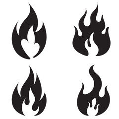 Wall Mural - Flame icon logo flat vector illustration. Flame  vector