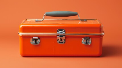 Sticker - 3D Render of the toolbox on the orange background