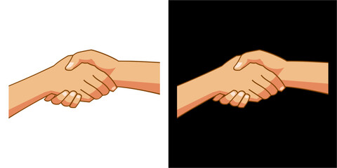 Wall Mural - shakehand vector