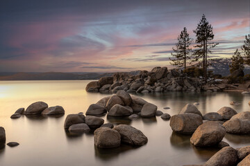 Canvas Print - sunset over the sea