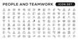 © Artex - People and teamwork line icons collection. Big icon set in a flat design. Thin outline icons pack