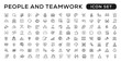 © Artex - People and teamwork line icons collection. Big icon set in a flat design. Thin outline icons pack