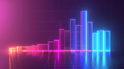 Wall Mural - Financial data curve chart, financial technology themed big data analysis bar chart background