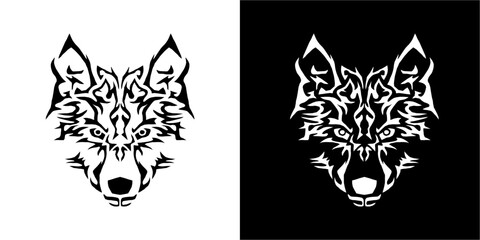 Wall Mural - Tribal Wolf No Background tatto