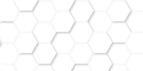 Abstract background with hexagonal geometric hexagon polygonal pattern background. 3d seamless bright white web cell and triangle abstract honeycomb background. white and gray backdrop wallpaper.