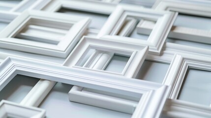 Canvas Print - White picture frames set