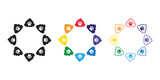 Fototapeta Pokój dzieciecy - Poo vector dog paw footprint icon rainbow toilet puppy logo round cartoon character symbol doodle illustration design clip art