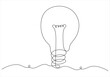 © Moshiur - Continuous one line drawing of light bulb out line vector art illustration