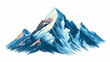 Mountain illustration isolated on white background. s