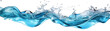 Blue water swirl splash on White Background
