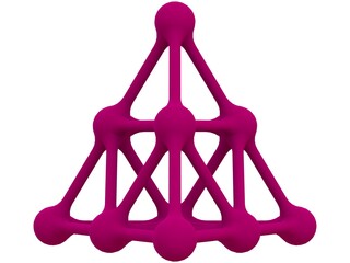 Tetra Structures with Atoms 3D print model