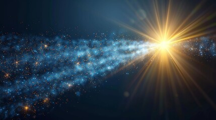 Aufkleber - Spectacular lens flare light effect modern. Sun flash rays and spotlights.