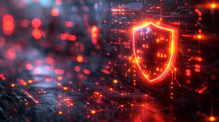 Poster - A technology protective shield for cyber security. The protection of digital data networks. The analysis of high-speed connections for data analysis. The implementation of technology for transferring