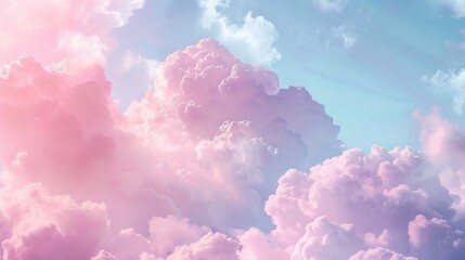 capture dreamy and ethereal cloud formations in pastel colors, creating a serene and tranquil backdr