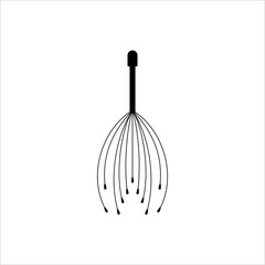 Wall Mural - Head Massager Icon, Scalp Massagers For Relaxation, Stress-Relief