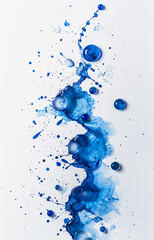 Sticker - A line of blue and white ink