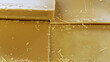 Closeup view of hard soap bars.