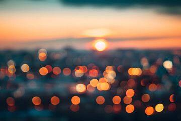 Wall Mural - city background with bokeh