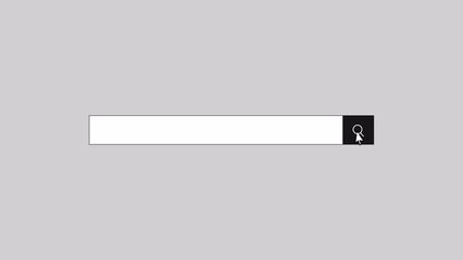 Animation the search bar on white background animation, business search query, Internet web page with search bar, internet search animation.