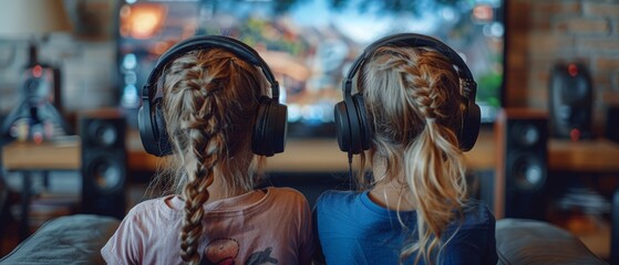 Leinwandbilder - The children will learn how to code simple computer games in online courses. Gamedev, programming, and web lessons for children will help them develop their skills in creating games and 3D rendering.