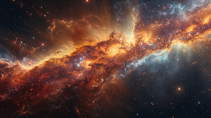 a nebula mobius strip, in the style of vibrant colors. ai generative