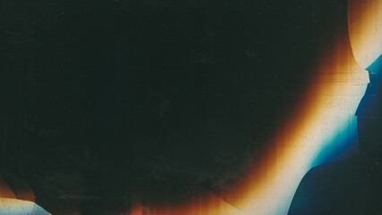 Wall Mural - damaged screen. matrix glitch. broken glass. blue orange white color dust scratch noise shattered wo